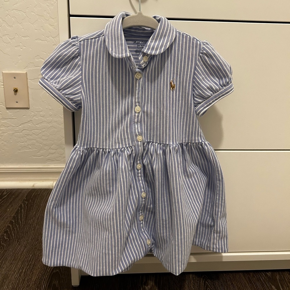 24-month Ralph Lauren Striped Knit Oxford Dress